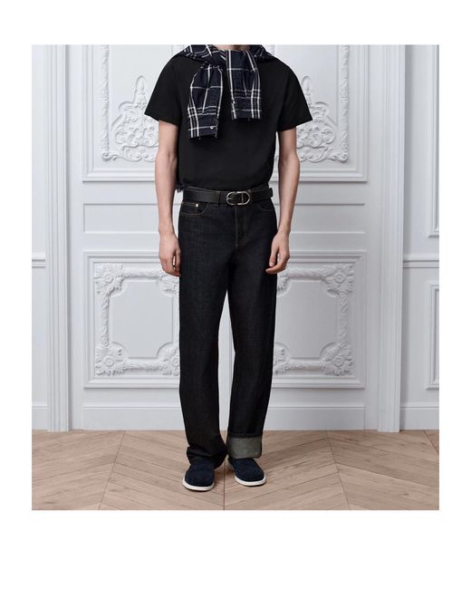 Dior Black T-Shirt With Embroidery, Relaxed Fit for men