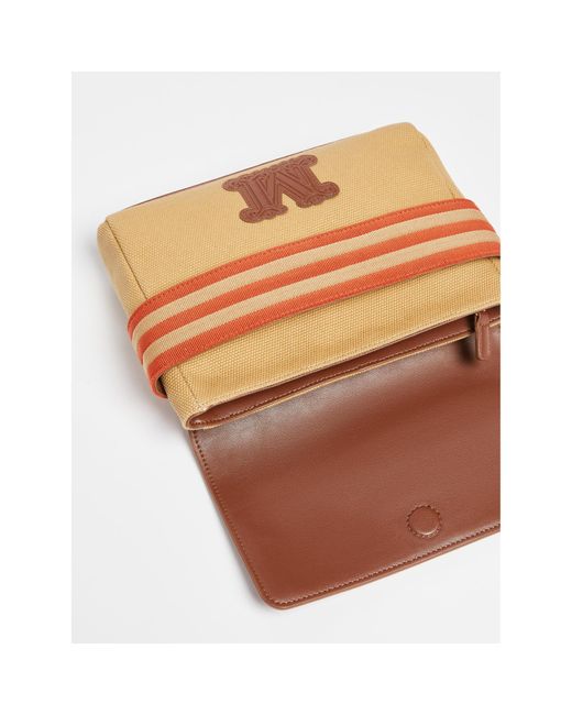 Max Mara Opice Logo Patch Clutch Bag in Orange | Lyst