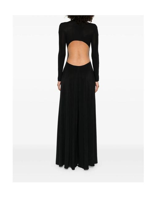 black dress to wear to wedding Alaïa // Silk Mesh Ruffle Dress – VSP Consignment main image 1