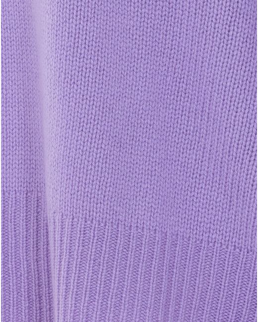 Lisa Yang Purple Crew-Neck Knit Sweater