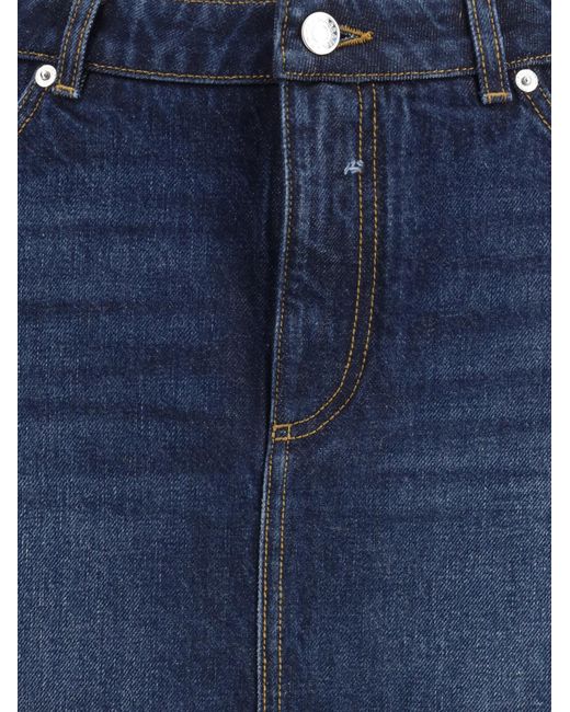 Dolce & Gabbana Blue Frayed Hem Mini Denim Skirt