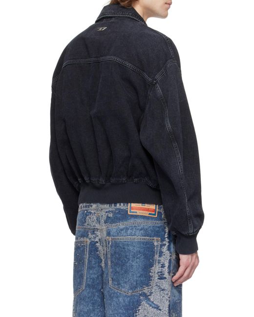 DIESEL Blue D-Kurz Batavia-Weave Denim Jacket for men