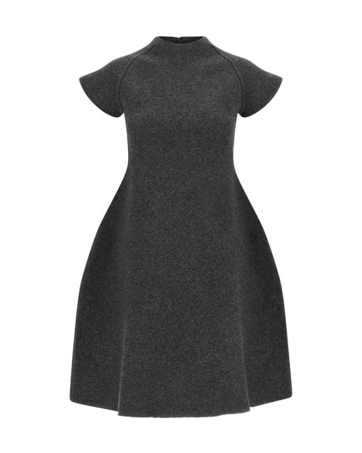 Jil Sander Black Short-Sleeved Dress
