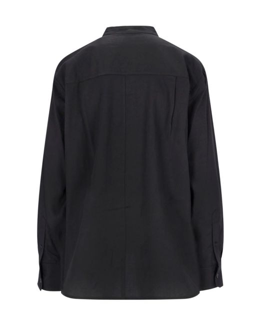Isabel Marant Blue Isabel Marant Étoile Britten Embroidered-Detailed Long-Sleeved Shirt