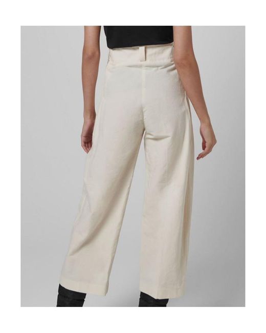 Moncler White Wide-Leg Casual Pants