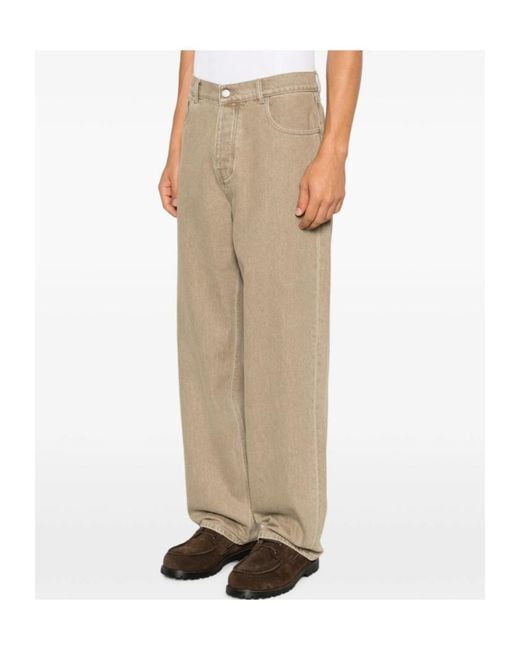 Drole de Monsieur Natural Logo-Patch Belt-Loop Jeans for men