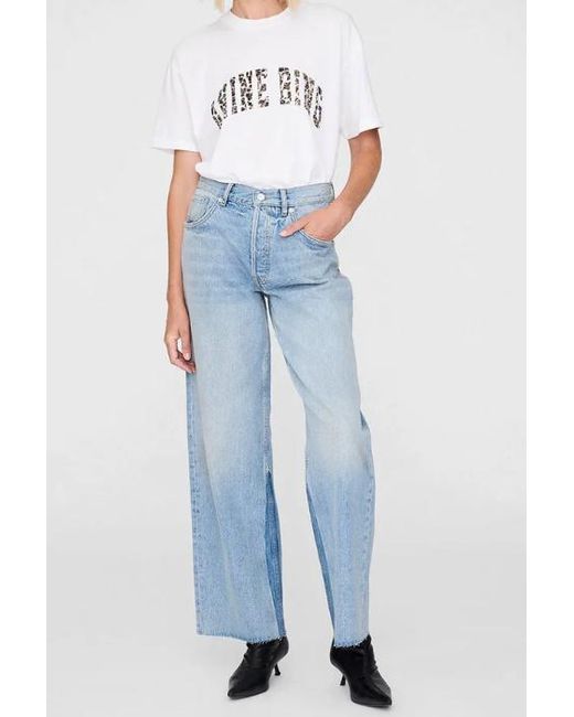 Anine Bing White Short-Sleeved T-Shirt