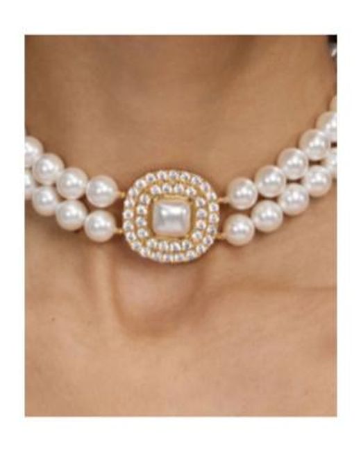 Self-Portrait Metallic Embellished Choker