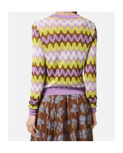 Versace Multicolor V-Neck Cardigan