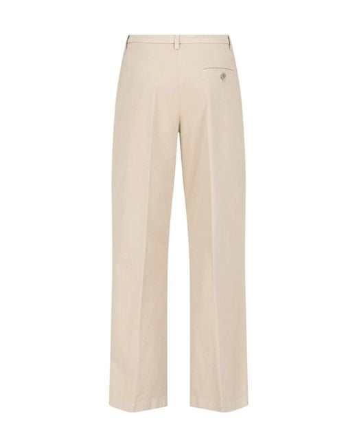 Aspesi Natural Pleated Tailored Trousers