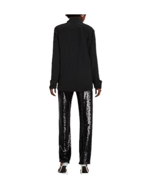 Sportmax Black Bow-Tie Blouse
