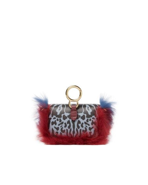 Fendi Blue Nano Baguette Leather Bag Charm