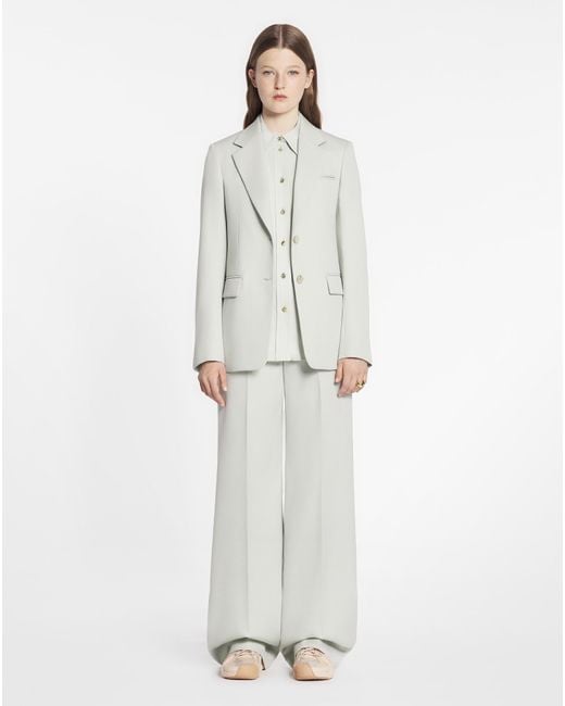 Lanvin Gray Single-Breasted Long-Sleeved Blazer