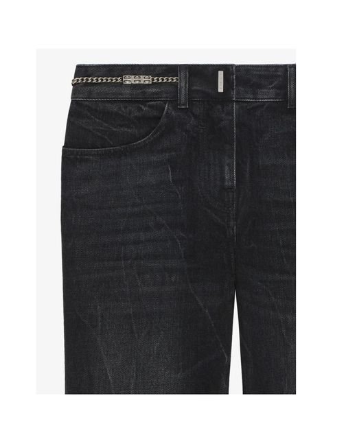 Givenchy Black Chain Detailed Bootcut Jeans