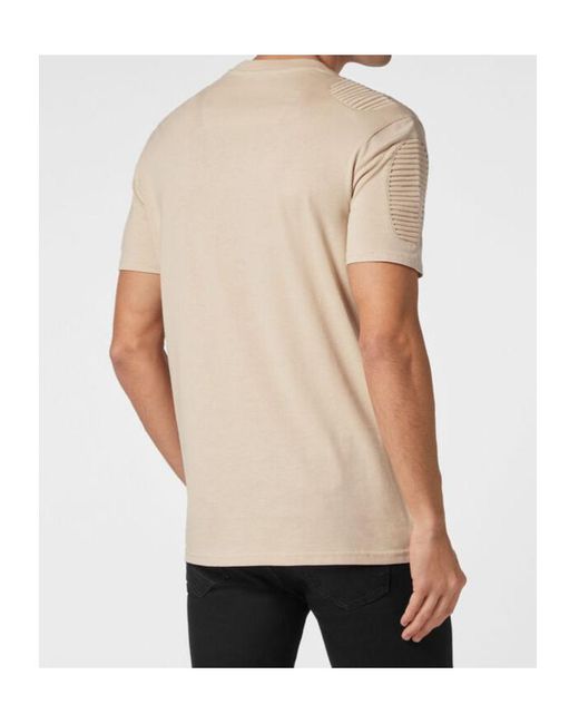 Philipp Plein Natural Short-Sleeved T-Shirt for men