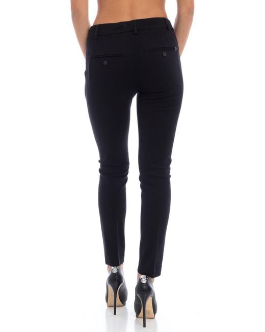Dondup Gray Mid-Rise Skinny Cut Trousers