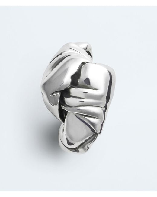 Bottega Veneta White Medium Knot Earrings