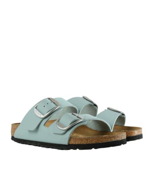 Birkenstock Green Arizona Big Buckle Birko-Flor Sandals