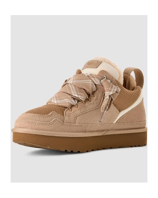 Ugg Brown Lowmel Shearling Low-Top Sneakers