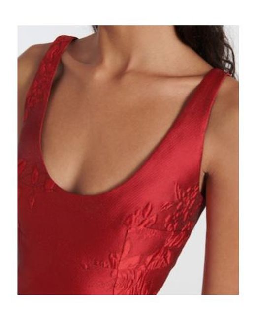 Emilia Wickstead Red Einna Jacquard Minidress