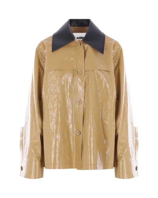 Jil Sander Natural Buttoned Jacket