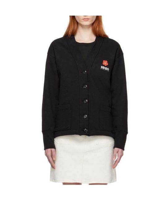 KENZO Black Boke Flower Buttoned Cardigan