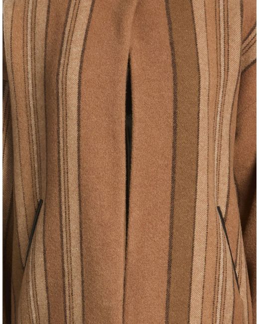 Rag & Bone Brown Long Striped Single- Coat