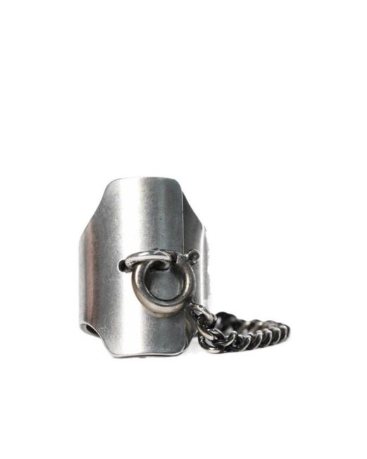 Ann Demeulemeester White Chain Ring