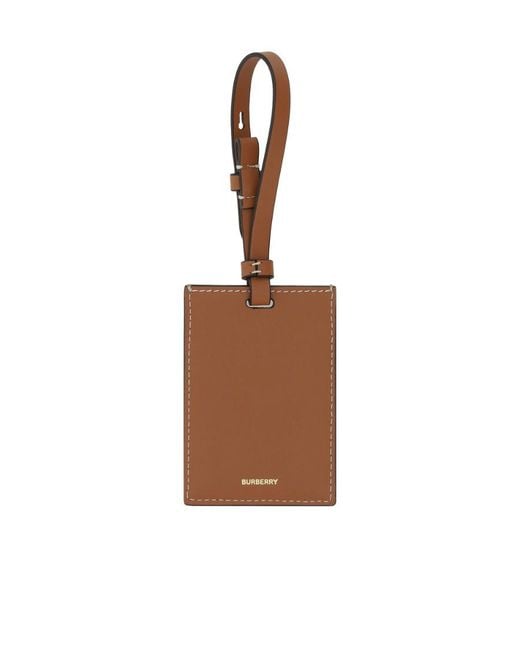 Burberry Metallic Checked Luggage Tag