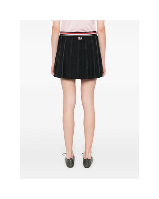 Thom Browne Black Pleated Mini Skirt