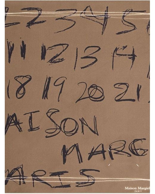 Maison Margiela Brown Number Print Foulard
