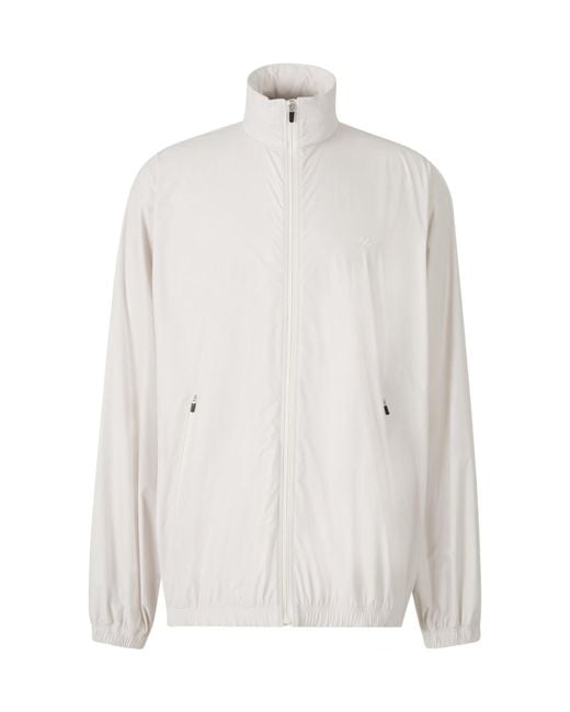 Balenciaga White Logo-Print Track Jacket for men