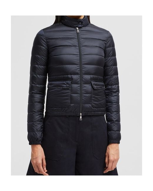 Moncler Blue Lans Zip-Up Padded Jacket