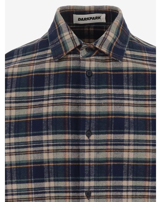 DARKPARK Blue Checked Overshirt for men