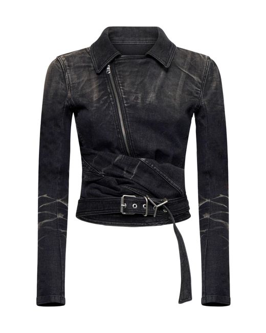 Y. Project Blue Wrap Fitted Denim Jacket