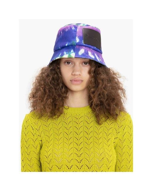 J.W. Anderson Blue Jw Anderson Tie-Dyed Logo-Patch Bucket Hat