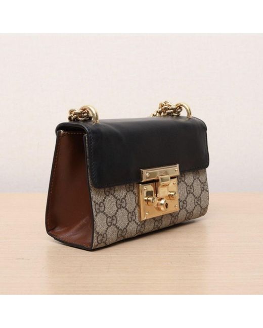 Gucci Black Padlock Gg Supreme Shoulder Bag