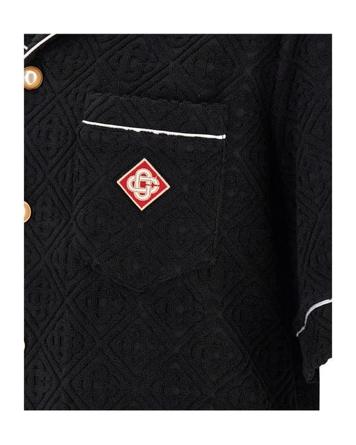 Casablanca Black Short-Sleeved Shirt