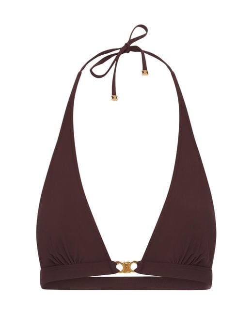 Céline Purple Triomphe Triangle Top
