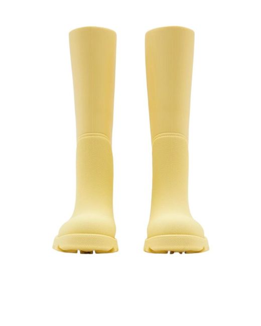 Burberry Yellow Marsh Rain Knee-High Boots