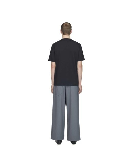 Moschino Black Solid-Color Crew Neck Short Sleeves for men