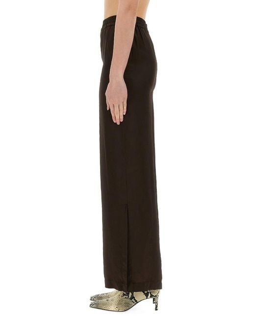 Aspesi Brown Elasticated Waistband Straight Trousers