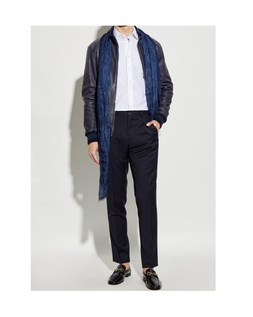 Etro White Buttoned Curved Hem Shirt for men