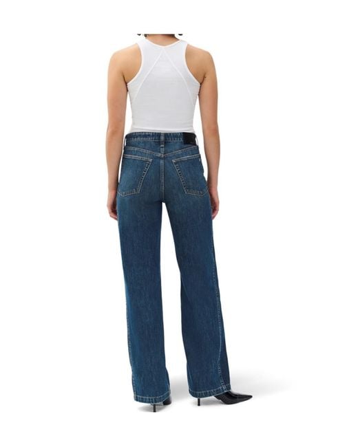 Rag & Bone Blue Belt-Loop Jeans