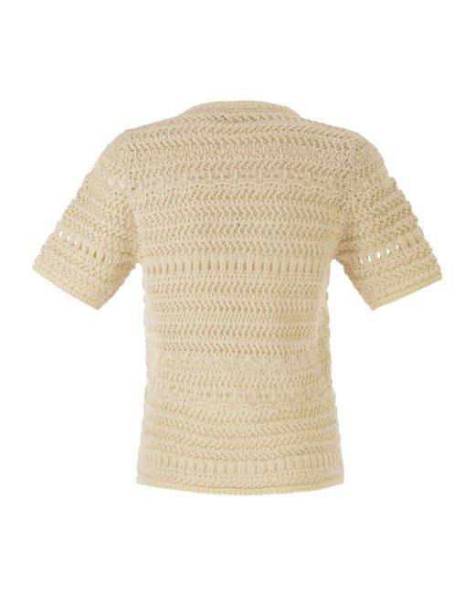 Fabiana Filippi Natural Short-Sleeved Jumper