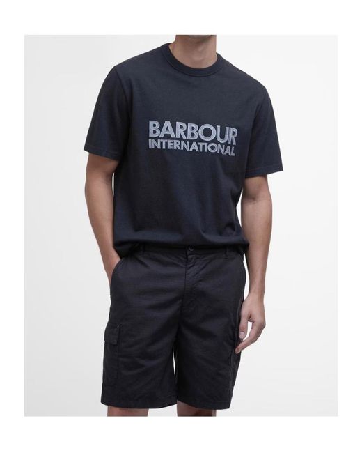 Barbour Black Ripstop Cargo Shorts for men