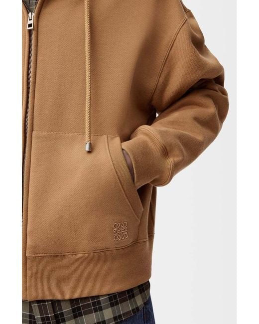 Loewe Brown Long-Sleeved Sweatshirt Jacket for men