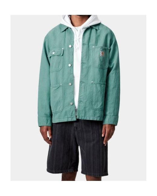 Carhartt Green Button-Fastening Patch-Pocket Shirt Jacket for men