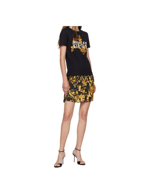 Versace Jeans Black Logo-Print T-Shirt
