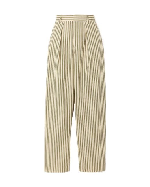 Mara Hoffman Natural Striped Straight-Leg Pants